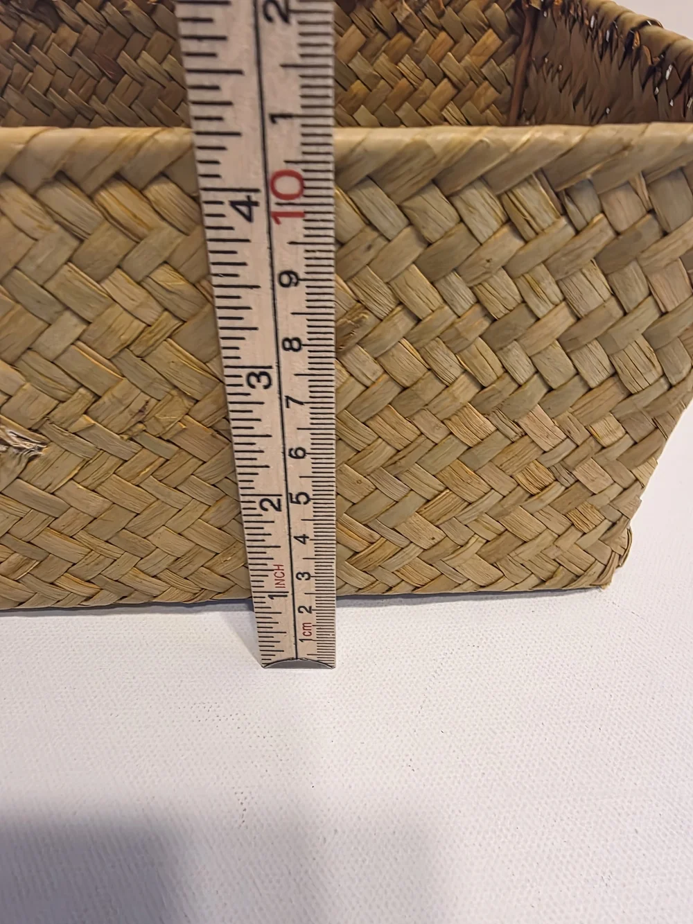 Natural Woven Seagrass Storage Box Set in Tan - 3 Piece